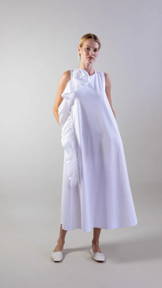 Cotton Dress w/ Ruffle – Tulipano